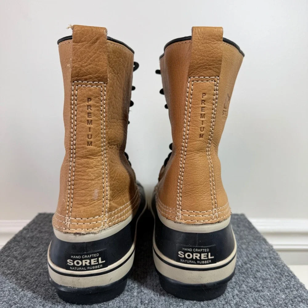 Sorel Caribou Duck Boots Mens US 8 Waterproof Leather Rubber Winter NM1561-281